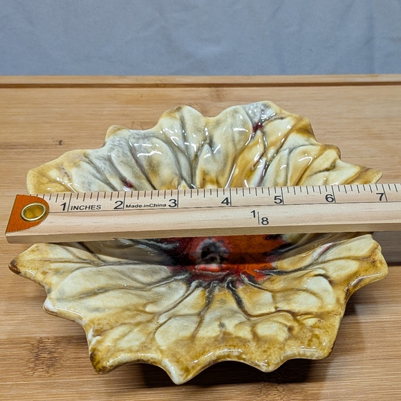 Vintage Marcia of California Yellow Sunflower Textured Pottery Bowl - Picture 11 of 12